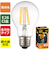 オーム電機　LEDフィラメントタイプ電球　E26　60W相当　調光機能付　LDA6L／D　C6