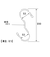 モリギン　単管用Sフック　6x200　内径53ミリ