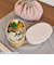 サブヒロモリ　はなごろも　ハンドル付き巾着　グレー