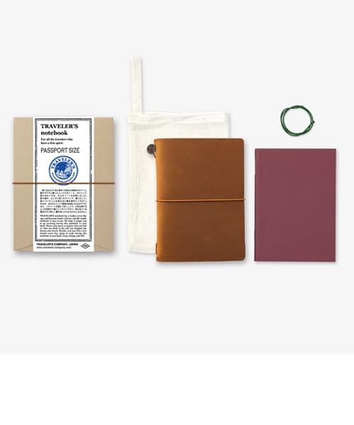 トラベラーズノート 　パスポートサイズ キャメル　新品未開封④ トラベラーズカンパニー トラベラーズノート パスポートサイズ