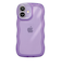 【iPhone17】　ココケース（COCO　case）　クリアなくねくねケース　パープル
