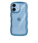 【iPhone17】　ココケース（COCO　case）　クリアなくねくねケース　ブルー