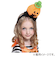 【ハロウィーン】　クリアストーン　ゆるゆるパンプキンカチューシャ