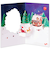 ホールマーク（Hallmark）　立体クリスマスオルゴールカード　リースの窓