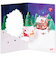 ホールマーク（Hallmark）　立体クリスマスオルゴールカード　リースの窓