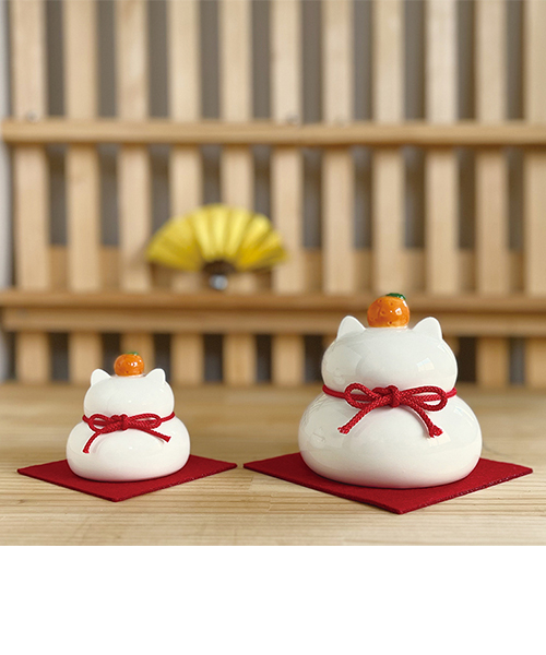 ハンドメイド】鏡餅猫 7点セット 鏡餅製造マシーンとねこ。-Kagami