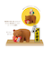 【正月用品】　デコレ（Decole）　コンコンブル　福運び木彫熊　ZCB-29610