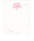 ホールマーク（Hallmark）　桜柄レターパッド　サクラミュージック　横罫　1柄10枚