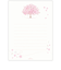 ホールマーク（Hallmark）　桜柄レターパッド　サクラミュージック　横罫　1柄10枚