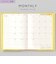 【2026年4月始まり】　いろは出版　SUNNY　SCHEDULE　BOOK　スタンダードカバー　B6変型　マンスリーブロック　LSM-79　イエロー　月曜始ま