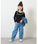 【KIDS】【TYPY DENIM】甘織り裾フリンジカーブデニム