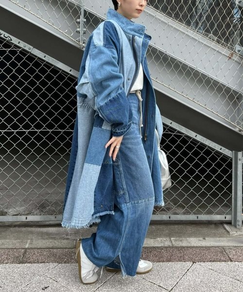 etsinta/エシンタ】デニムパッチワークモッズコート｜チャオパニック