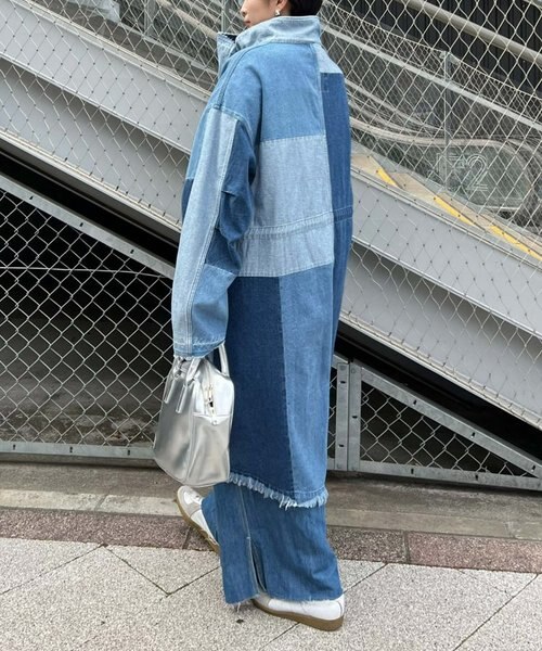 etsinta/エシンタ】デニムパッチワークモッズコート｜チャオパニック
