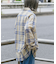 【ユニセックス】バスケット編みメッシュチェックシャツ