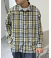 【ユニセックス】バスケット編みメッシュチェックシャツ