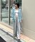【ユニセックス】バスケット編みメッシュチェックシャツ