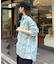 【ユニセックス】バスケット編みメッシュチェックシャツ