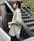 【ユニセックス】バスケット編みメッシュチェックシャツ