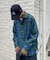 【ユニセックス】バスケット編みメッシュチェックシャツ