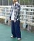 【ユニセックス】バスケット編みメッシュチェックシャツ
