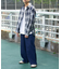 【ユニセックス】バスケット編みメッシュチェックシャツ