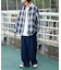 【ユニセックス】バスケット編みメッシュチェックシャツ