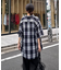 【ユニセックス】バスケット編みメッシュチェックシャツ