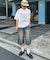 【UNISEX】【全12色展開】メッセージプリント半袖Tee