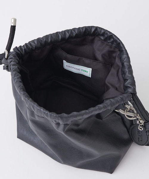 たいしょう様　巾着　黒 CONCHO DRAWSTRING SHOULDER BAG(FREE SIZE Black): S'YTE｜THE