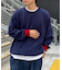 【洗えるニット】ユニセックスビックシルエットロンTeeライクニット