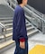 【洗えるニット】ユニセックスビックシルエットロンTeeライクニット