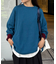 【洗えるニット】ユニセックスビックシルエットロンTeeライクニット