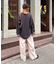 【洗えるニット】ユニセックスビックシルエットロンTeeライクニット