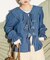 【HELLO.SANFRANCISCO】ラッフルカラーデニムブラウス