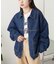 【ユニセックス】ビックシルエットコットンデニムジャケット