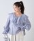 【India】2WAYラッフルシアーブラウス