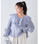【India】2WAYラッフルシアーブラウス