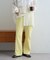 【マイナス3キロ見え/低身長・高身長対応サイズ展開】すっきりシルエットリブパンツ