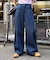 【UNISEX】タックデザインワイドデニム