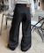 【UNISEX】タックデザインワイドデニム