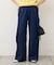 【UNISEX】タックデザインワイドデニム