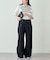 【UNISEX】タックデザインワイドデニム