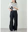 【UNISEX】タックデザインワイドデニム
