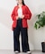 【冷房・日焼け対策/ロングセラー】リネンレーヨンバンドカラーシャツ