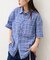【UNISEX】ポコポコチェック半袖シャツ