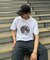 【WEB限定】【UNISEX】ムーンクレーター＆アースロゴプリントTee