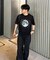 【WEB限定】【UNISEX】ムーンクレーター＆アースロゴプリントTee