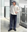 コットンリネンストレッチベイカーテーパードパンツ