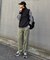 コットンリネンストレッチベイカーテーパードパンツ