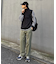 コットンリネンストレッチベイカーテーパードパンツ
